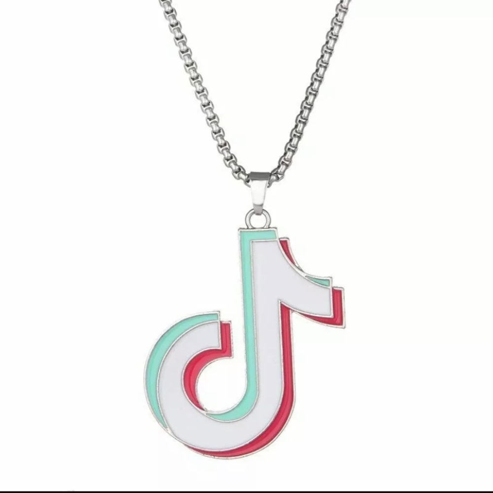 Tik Tok Stainless Steel Silver Necklace